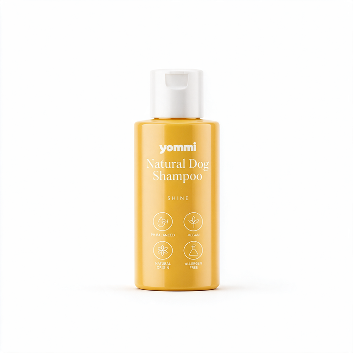 Yommi Travel Natural Dog Shampoo Shine 50 ml – reisformaat voor een glanzende vacht