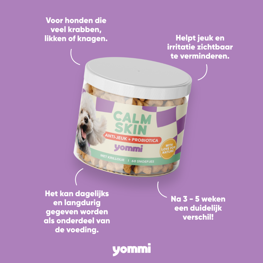 Yommi Calm Skin anti-jeuk supplement voor honden – foto 3