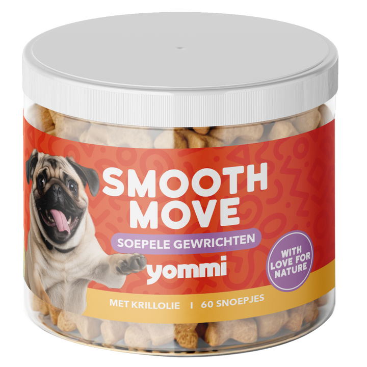 Yommi Smooth Move gewrichtssupplement voor honden – pot met 60 stuks